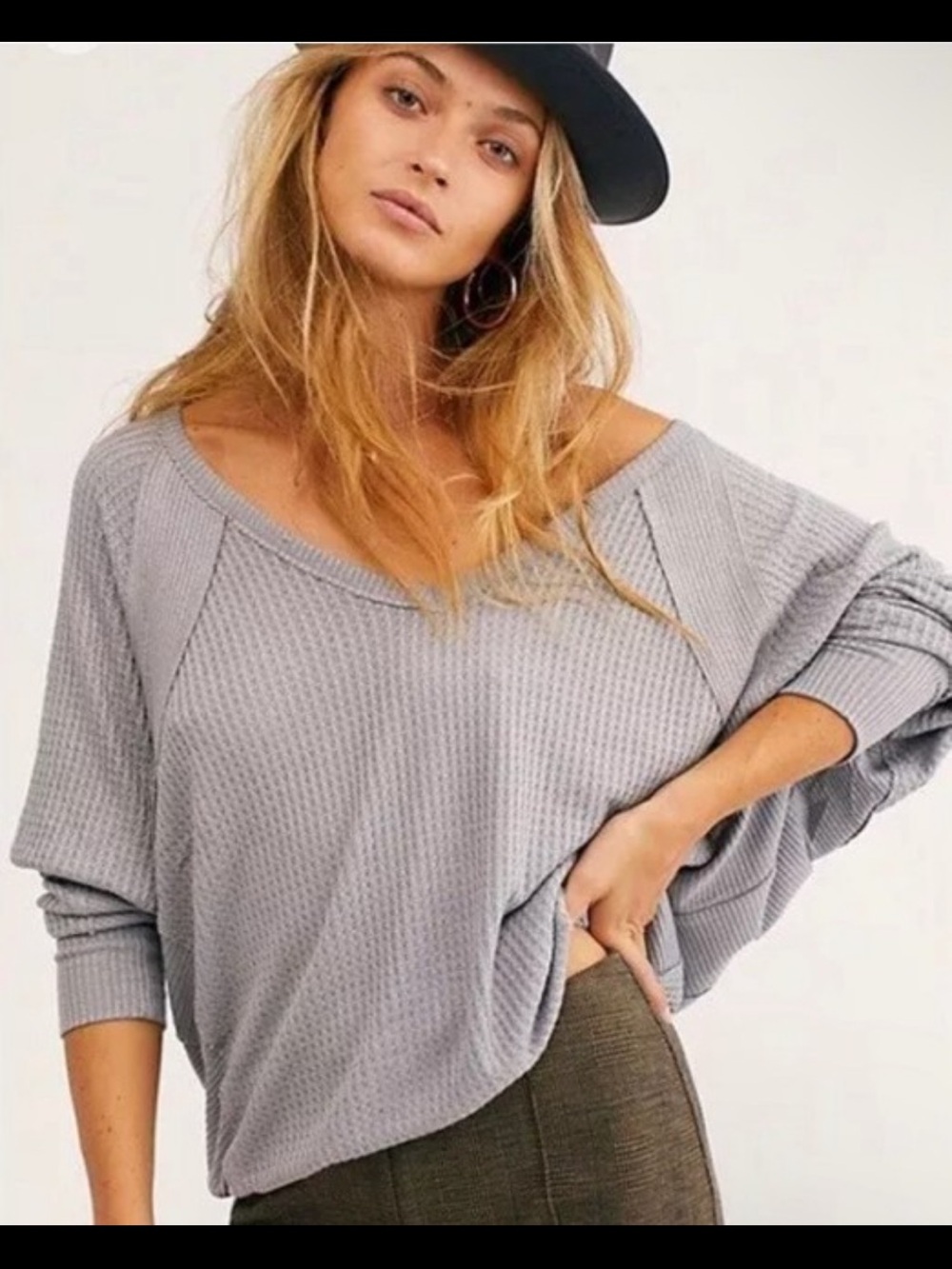 We The Free Waffle Knit Oversized Sweater